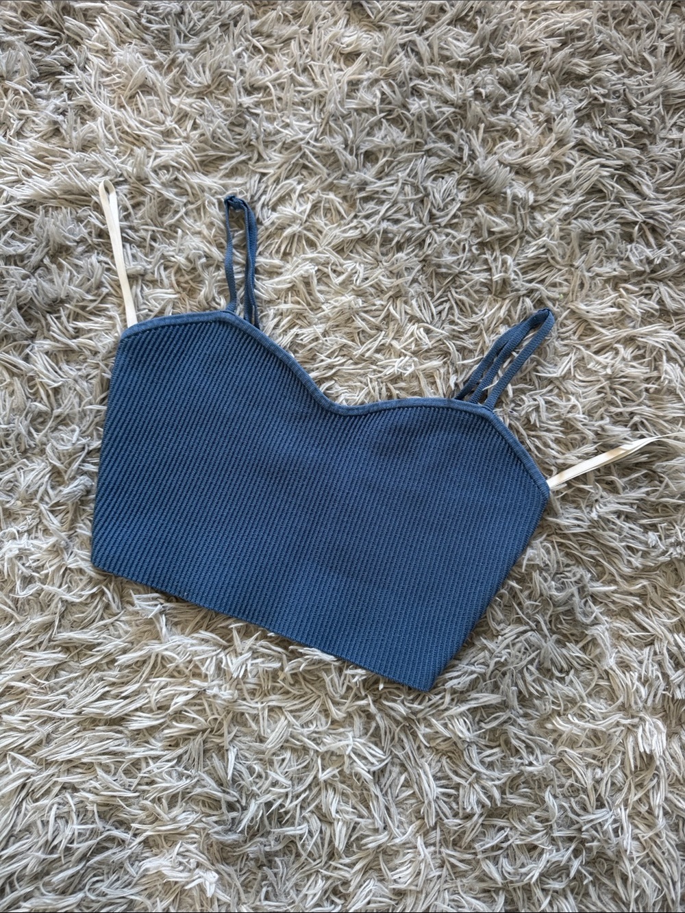 Babaton Steel Blue Ribbed Knit Cami